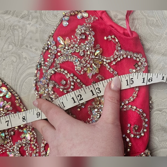 Mac duggal Hot pink chiffon beaded gown - Picture 10 of 13